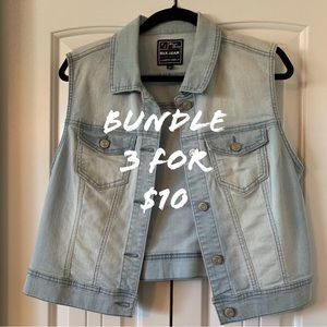 ⭐️⭐️Final Markdown ⭐️⭐️ Wax jeans cropped vest